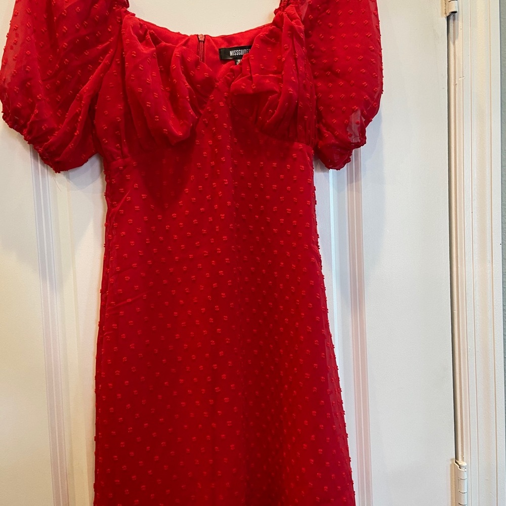 Red skater dress